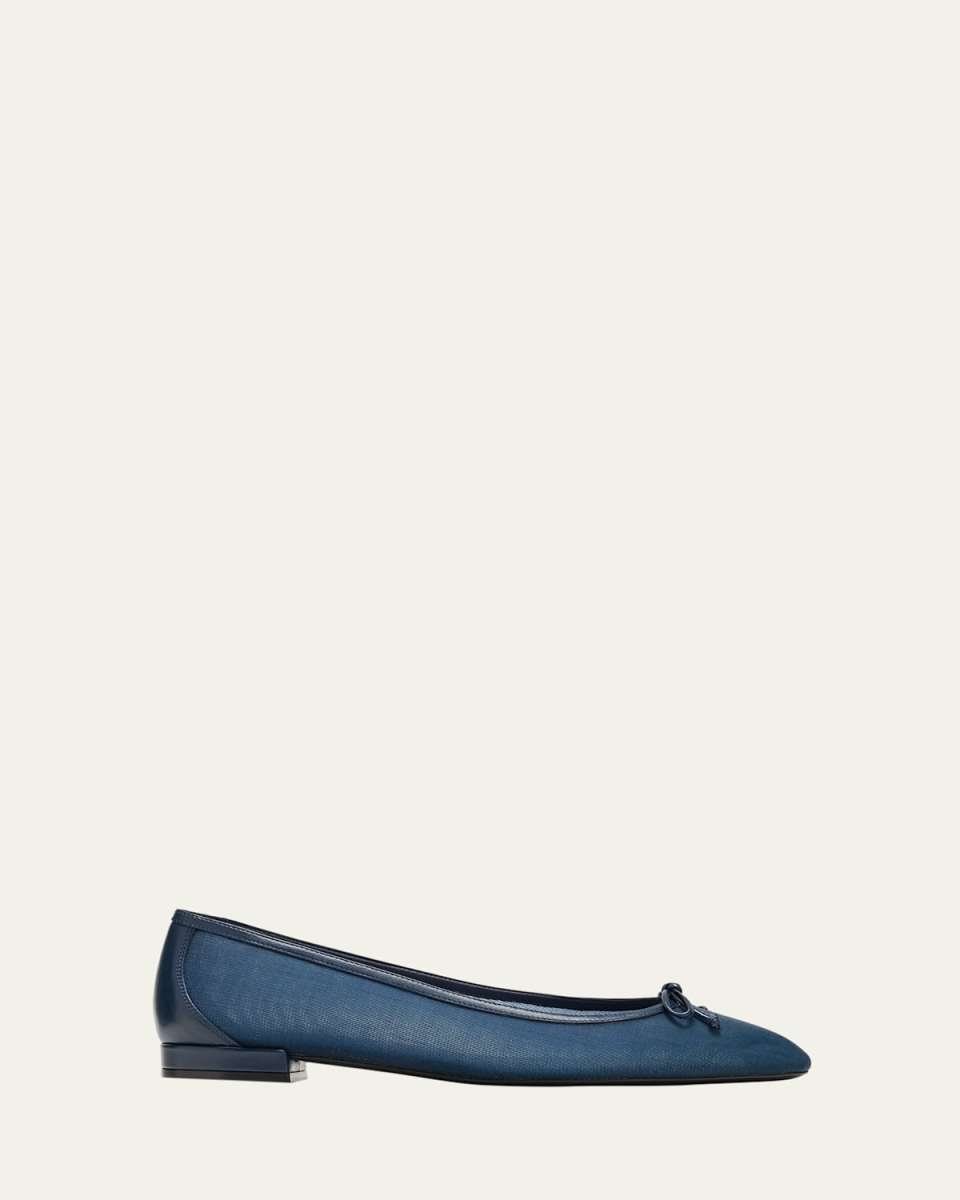 Arabella Mesh Bow Ballerina Flats